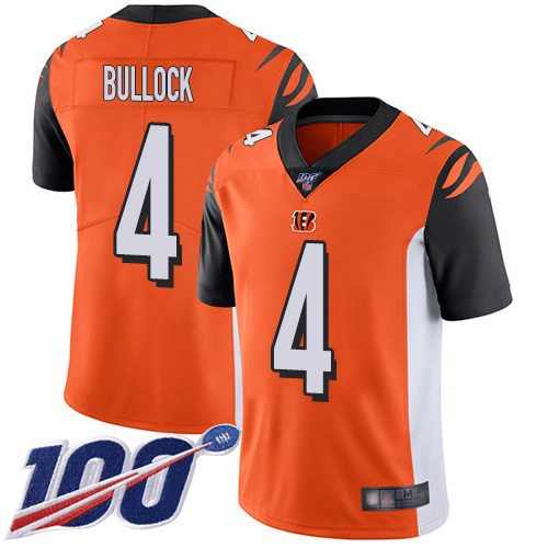 Cincinnati Bengals Limited Orange Men Randy Bullock Alternate Jersey NFL Footballl 4 100th Season Vapor Untouchable